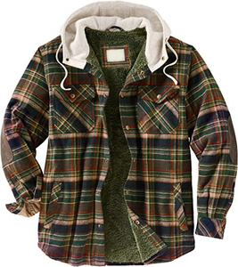 Chaqueta de Franela Personalizada al por Mayor para Hombre, de Invierno, de Alta Calidad, con Capucha, a Cuadros, de Algodón Cepillado, Resistente al Viento, Ecológica, Estilo Urbano - Product Image 5