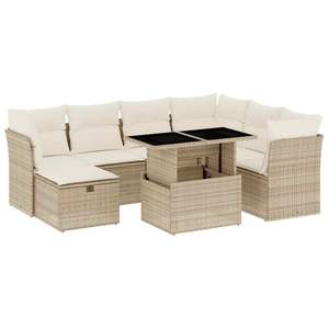 Conjunto de sofás de jardín beige crema blanco - Product Image 2