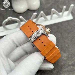 Charm Jewels Men's Luxury Stainless Steel <b>Watch</b> 42mm Rectangle <b>Case</b> Analog Sapphire Crystal Leather Band Fashion Design - Product Image 3