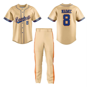 Uniforme de Béisbol Corto de Diseño Nuevo, Alta Calidad, Directo de Fábrica, Color Sólido, Transpirable, Último Estilo, 100% Poliéster, Personalizable - Product Image 1