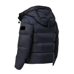 Nouvelle conception de veste d'hiver matelassée pour homme, manches longues, coupe ajustée, col montant en toile, logo sur le devant, écologique, sur mesure - Product Image 6