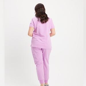 Tenue d'infirmière personnalisée OEM 2026 pour femme, nouvelle collection, multi-poches, col en V zippé, design uni, avec aiguille - Product Image 4