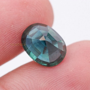 Venta al por Mayor de Piedras Preciosas Sueltas de Zafiro Azul Turquesa Natural Ovalado Facetado de 7.05CT 11.5x9mm, Memoria Jewels - Product Image 2