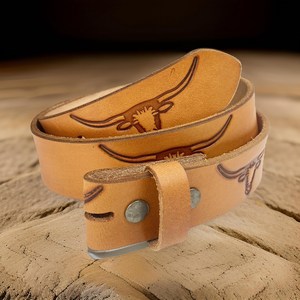Hand-Carved Floral Western Leather <b>Belt</b> for Men High-Quality Tooling Crafted Genuine Leather Casual Wear OEM/ODM Service Welcome - Product Image 3