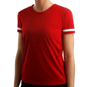 เสื้อยืดผู้หญิงทรงปกติ 13 สี คอกลม ผ้าโพลีเอสเตอร์ สีพื้น เสื้อยืดเด็กผู้หญิง ท็อป ป้องกันรอยยับ ระบายอากาศได้ดี เป็นมิตรกับสิ่งแวดล้อม - Product Image 3
