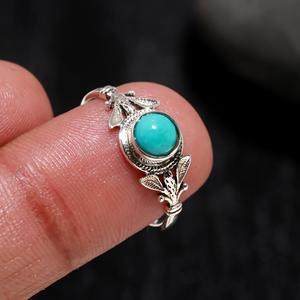 Wholesale 925 Sterling <b>Silver</b> Bezel Setting Oval Cut Turquoise Gemstone Handmade Classic Style Women's Wedding <b>Ring</b> <b>Statement</b> - Product Image 1