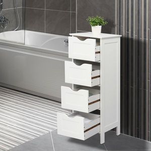 Bathroom Furniture 4 Drawers Storage Cabinet - Product Image 2