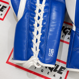Gants de combat rectangulaires en cuir durable, pour entraînement de boxe, avec support de poignet à lacets, équipement professionnel pour boxeurs - Product Image 5