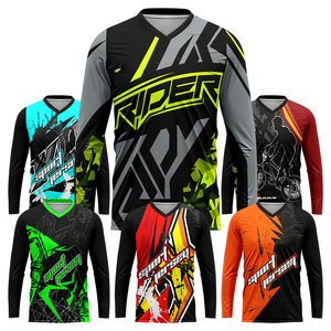 เสื้อเจอร์ซีย์ดาวน์ฮิลล์แบบระบายอากาศสั่งทำขายส่ง ทรงหลวม สำหรับ MTB BMX มอเตอร์ไซค์วิบาก มอเตอร์ครอส - Product Image 1