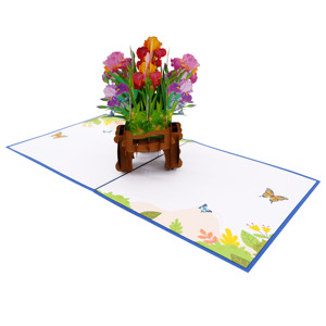 Top Tendance 3D Pop up Fleur Carte À La Main Papier Artisanat Amour Style Impression Offset Vendeur Chaud Cadeau & Artisanat Vietnam Production - Product Image 3