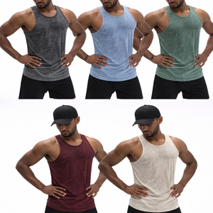 Custom <b>Stringer</b> Tank Top Gym <b>Vest</b> Shortsleeve Breathable Casual Bodybuilding Workout Fitness Apparel Casual Workout Apparel - Product Image 3