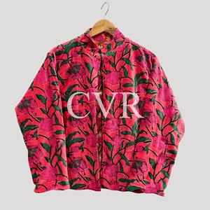 เสื้อโค้ทกำมะหยี่ปักลายดอกไม้ด้วยมือ คอทรงโอ แขนยาว ไซส์ใหญ่ สไตล์โบฮีเมียนลำลองสำหรับผู้หญิง ฤดูใบไม้ผลิ สำหรับผู้ใหญ่ - Product Image 4