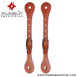 Sangles d'équitation en cuir artificiel, fait sur mesure, pour éperons, 2 pièces - Product Image 4