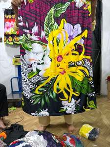 Imprimé floral Îles d'Asie-Pacifique Personnalisé Léger Respirant Polyester Traditionnel Adultes Sans Manches Longs - Product Image 2