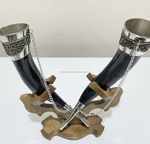 Cuerno para beber barato hecho a mano | Cuerno para beber de cerveza medieval vikingo natural 100% - Product Image 4