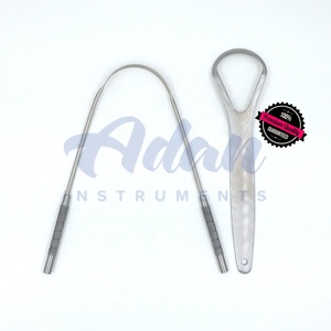 Limpiador de Lengua de Acero Inoxidable Adan, Herramienta Manual de Higiene Dental, Certificado CE Clase I - Product Image 1