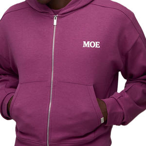 Sudadera con capucha lisa para hombre, corte holgado, en felpa de algodón de 350 GSM, estilo urbano, para marcas de ropa, fabricación OEM de marca privada - Product Image 3