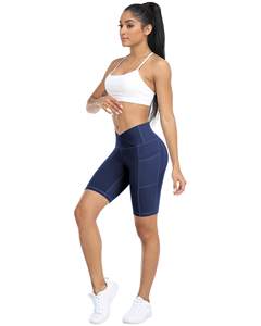 Shorts Deportivos de Cintura Alta para Mujer, de Poliéster, para Correr, Yoga, Gimnasio, Personalizados, al por Mayor, de Pakistán - Product Image 4