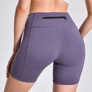 Summer Printed Skinny Nylon Stretch Back Zip Pocket Workout <b>Short</b> Four-Way Stretch Breathable Quick Dry <b>Compression</b> <b>Shorts</b> - Product Image 1