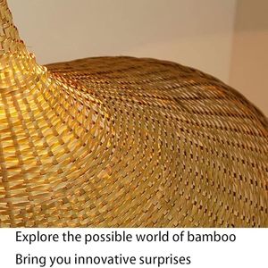 Lámpara Colgante de Mimbre Tejida a Mano, Estilo Industrial, para Decoración del Hogar, OEM ODM - Product Image 3