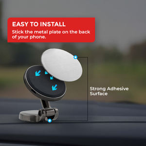 Support magnétique pour téléphone Roadpower (RP-MH-614) pour tableau de bord, aimant ultra-résistant, 360° °   Rotation - Product Image 3