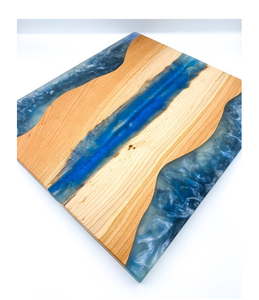 Tabla de cortar artesanal de lujo de resina epoxi y madera para cortar frutas, verduras y carne, tabla de cortar hecha a mano para utensilios de cocina. - Product Image 6