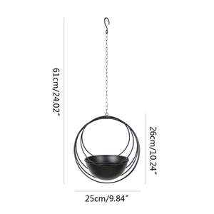 Support mural en fer robuste pour paniers suspendus et pots de fleurs avec soucoupe – Idéal pour la décoration - Product Image 6