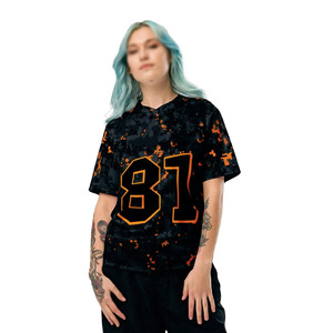 Maillot de football américain personnalisé en maille camouflage numérique unisexe respirant col en V tenue d'équipe uniforme sportif personnalisé haut de sport Y2K - Product Image 1