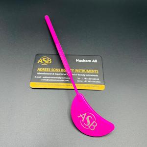 Espejo de Inspección de Pestañas en Forma de Media Luna Rosa Intenso, Espejo de Inspección en Forma de Creciente con Logotipo Personalizado, Espejo de Inspección Rosa Neón - Product Image 4