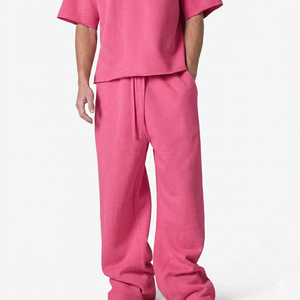 Fabrication de pantalons de survêtement en coton et polyester, en tissu éponge français, avec étiquette privée (OEM) - Product Image 2