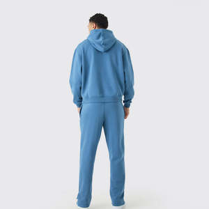 Ensemble de survêtements unisexes en molleton bouclette épais avec logo personnalisé, coupe oversize, pour homme - Product Image 5