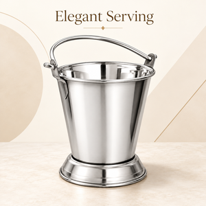 Edelstahl Balti Eimer Servierschale Gehämmerte Trinkschale mit Griff für Restaurant und Küche - Product Image 2