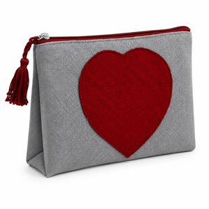 Pochette de toilette en jute et coton recyclé avec fermeture éclair 25x20x5 cm, logo personnalisé laminé, vente en gros, sac de voyage pour maquillage et beauté - Product Image 5