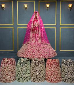 NOUVEAU VELVET, entièrement brodé, travail lourd, travail complet, BIG FLAIR, vêtements de mariée, vêtements de cérémonie, certifié garanti, 6 couleurs - Product Image 3