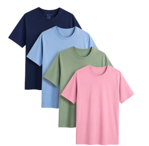 เสื้อยืดคอกลม แขนสั้น ทรงปกติ ผ้าเจอร์ซีย์คอตตอน 100% คุณภาพสูง ระบายอากาศได้ดี ไม่หดตัว เหมาะสำหรับทุกเพศ - Product Image 1