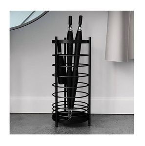 Nouveau Porte-Parapluies Créatif Rond Haut Design 2026 en Métal et Cuir – Support Décoratif Unique pour Parapluies - Product Image 4