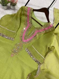 Wholesale Supply Trendy Sequence Embroidered <b>Kurta</b> Set with Real Mirror Work Designer Ethnic Outfit <b>for</b> <b>Women</b> Party Wear Wedding - Product Image 3