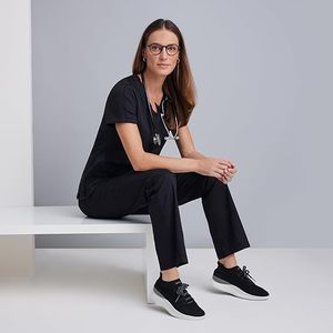 <b>Scrub</b> Top & <b>Scrub</b> Set for Women, Crossover V-Neck, Fitted <b>Back</b> Super-Soft Women's <b>Scrub</b> Top - Product Image 3