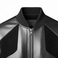 Vente directe usine – Blouson bomber unisexe en similicuir tissé enduit, style streetwear hiver, à capuche, fermeture éclair, col montant