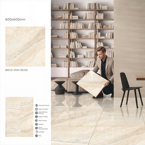 Carreaux de sol en porcelaine semi-mat Vistaar California Ice 600x600mm, antidérapants, imitation brique, pour piscine, adhésifs, salle de bain, extérieur - Product Image 5