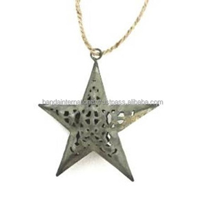 Article décoratif suspendu en fer avec finition argentée pour la décoration de la maison et d'autres décorations de Noël - Product Image 6