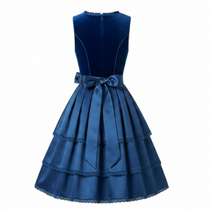 Robe Dirndl de haute qualité pour femmes, tissu respirant, broderie allemande, longueur genou, sans manches, coupe confortable, robe Dirndl pour femmes - Product Image 2