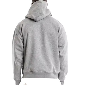 Sudadera con Capucha Beige para Hombre, Corte Holgado, Estilo Casual para Otoño, 100% Algodón, Diseño con Bolsillo Frontal Tejido - Product Image 3
