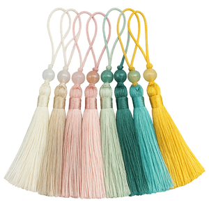 Ornement coréen traditionnel Norigae en perles acryliques avec pompon, cadeau de remise de diplôme, fait main, réutilisable, pochette porte-bonheur, artisanat DIY Hanbok - Product Image 6