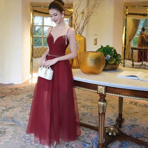 Robe longue élégante et sexy à manches courtes pour femme, lavable, design simple, alliant parfaitement élégance, confort, décontracté et formel - Product Image 3