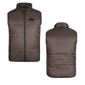 Gilet matelassé oversize unisexe en polyester recyclé personnalisé, sans manches, col montant, pour la vente en gros et en vrac - Product Image 1