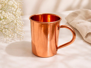 FAIZA CRAFT Juego de Tazas Moscow Mule de Cobre Puro 100% Hechas a Mano de Alta Calidad, Taza de Cobre Sólido Vintage Ecológica con Asa para - Product Image 5