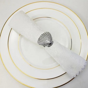 Anillo de Servilleta de Concha Marina de Lujo para Decoración de Mesa Elegante, Restaurante de Playa, Resort y Comedor en Casa, Decoración con Temática Costera de la India - Product Image 1