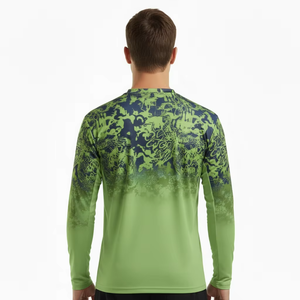 Camisa de Pesca para Hombre, Manga Larga, UPF50+, Secado Rápido, Transpirable, con Estampado Gráfico, Logotipo Personalizado, Venta al Por Mayor, Fabricante OEM - Product Image 4