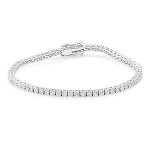 Pulsera de tenis de oro de 14K con diamantes cultivados en laboratorio de 2.4 CT, corte brillante, de lujo para mujer, chapada en rodio, certificada por IGI, regalo de boda, fina - Product Image 3